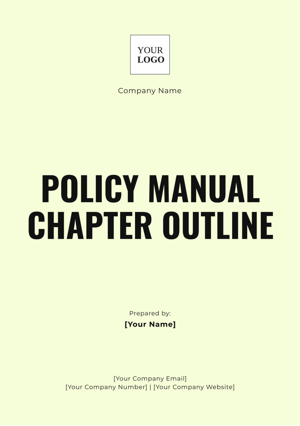 Policy Manual Chapter Outline Template - Edit Online & Download