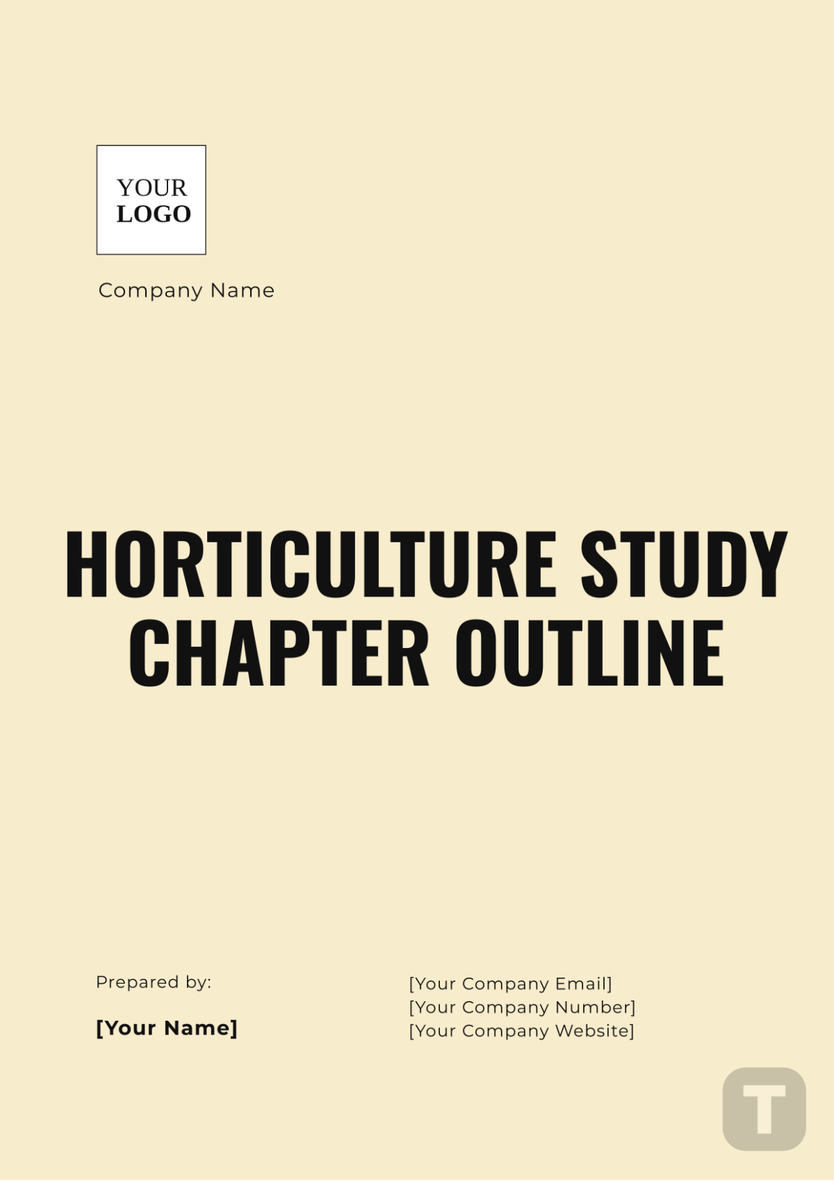 Horticulture Study  Chapter Outline Template - Edit Online & Download