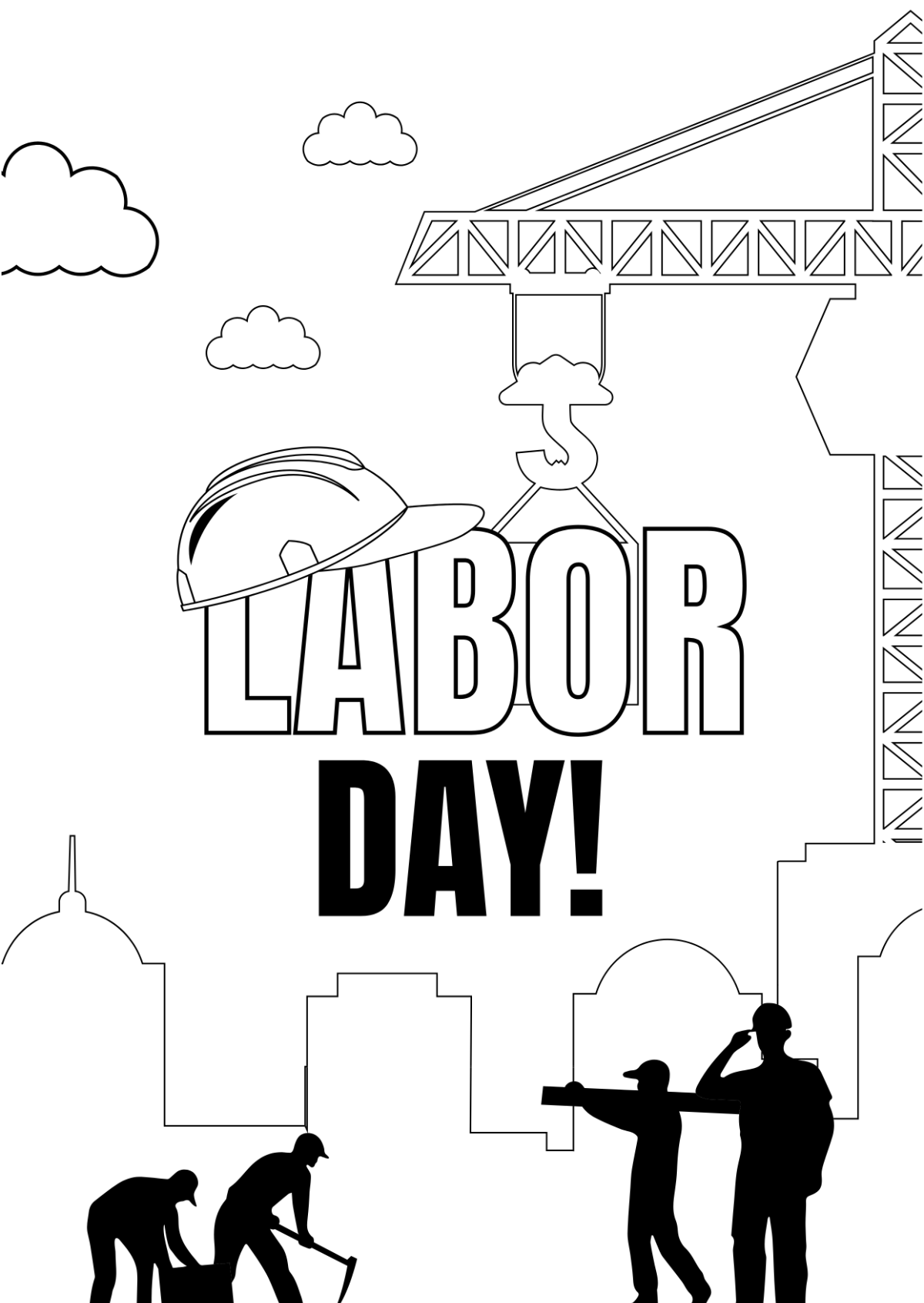 School Labor Day Drawing Template - Edit Online & Download