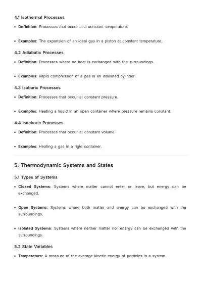 Free Thermodynamics Chapter Outline Template to Edit Online