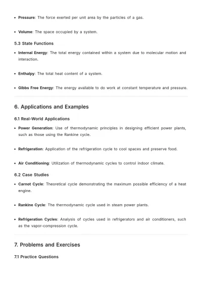 Free Thermodynamics Chapter Outline Template to Edit Online