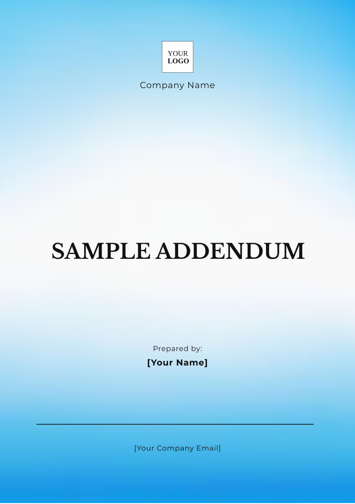 Sample Addendum Template - Edit Online & Download