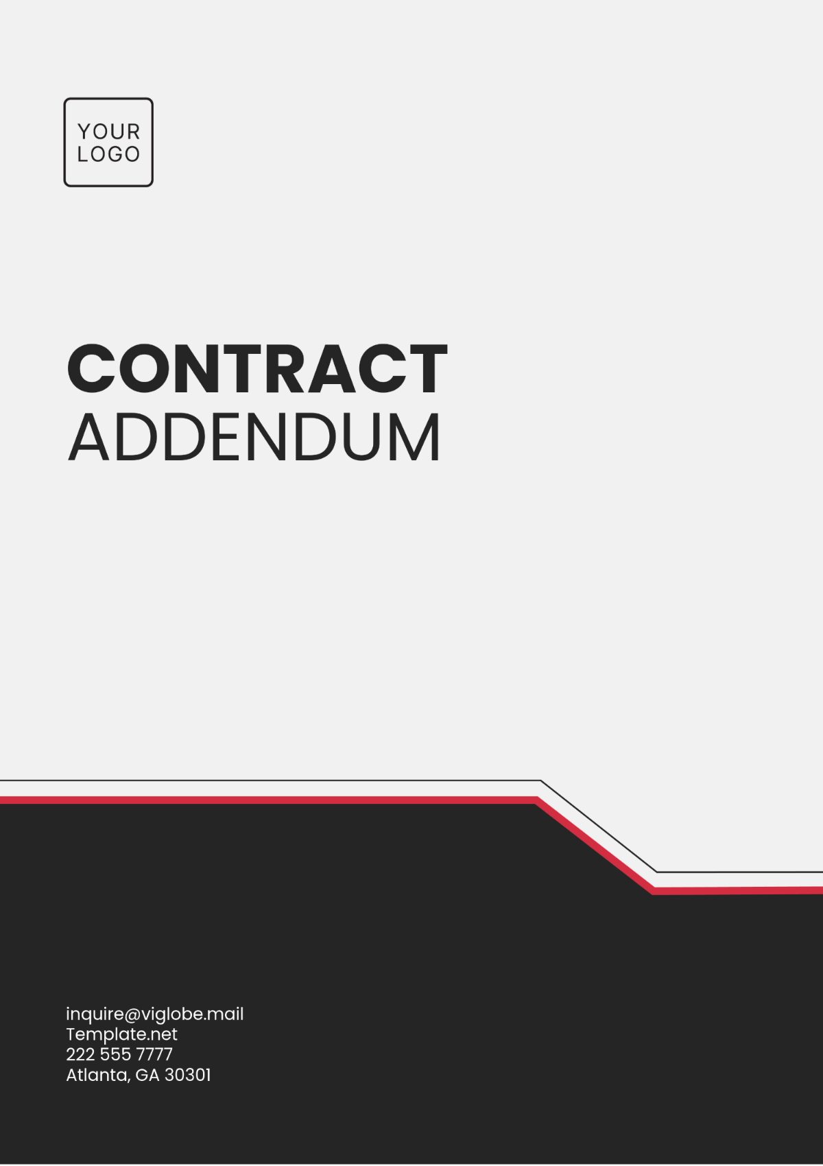 Contract Addendum Sample Template