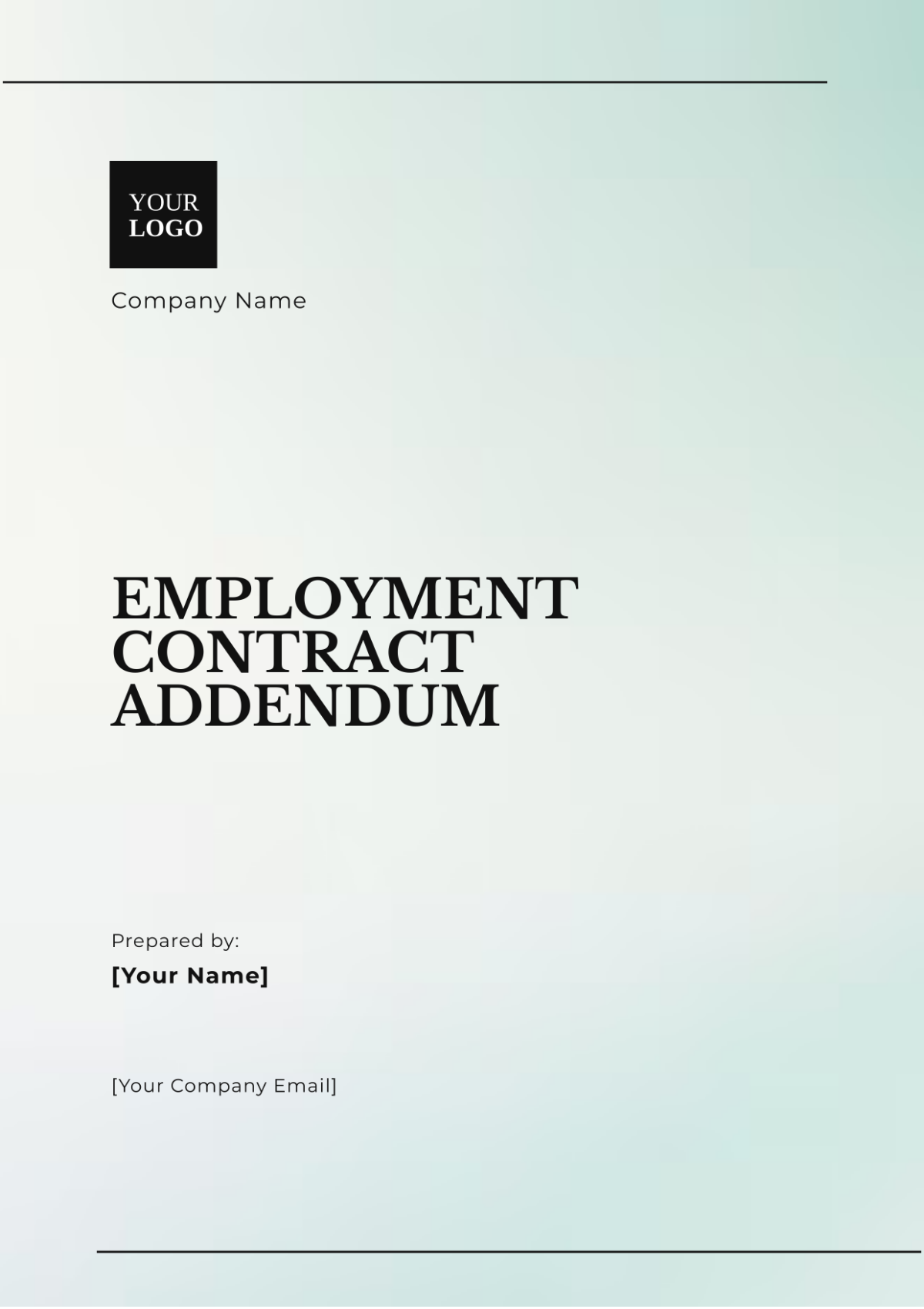 Employment Contract Addendum Template - Edit Online & Download