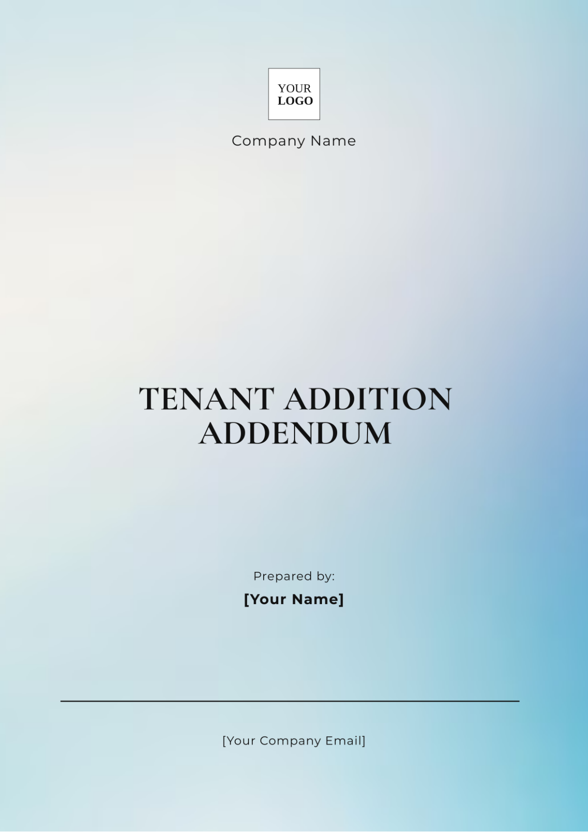 Tenant Addition Addendum Template - Edit Online & Download