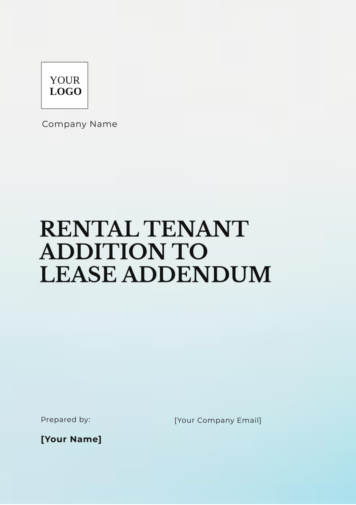 Rental Tenant Addition to Lease Addendum Template - Edit Online & Download