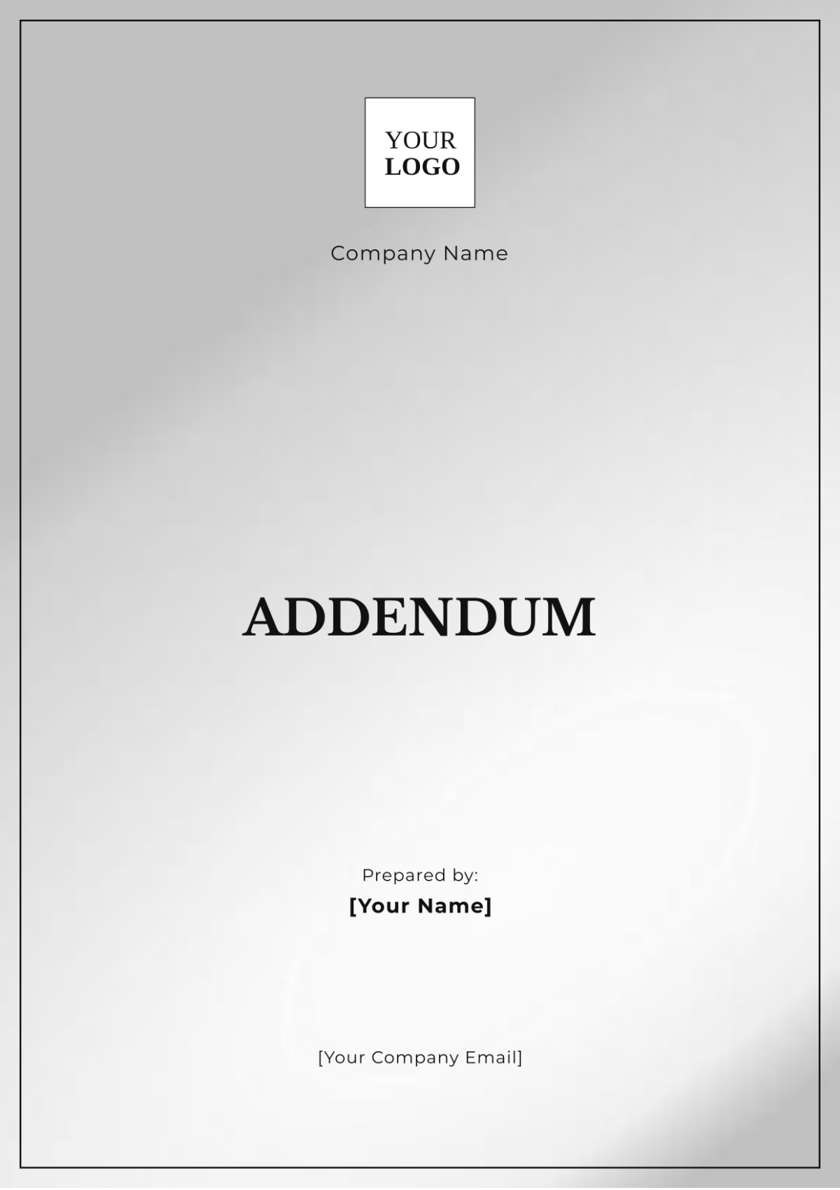 Addendum Template - Edit Online & Download