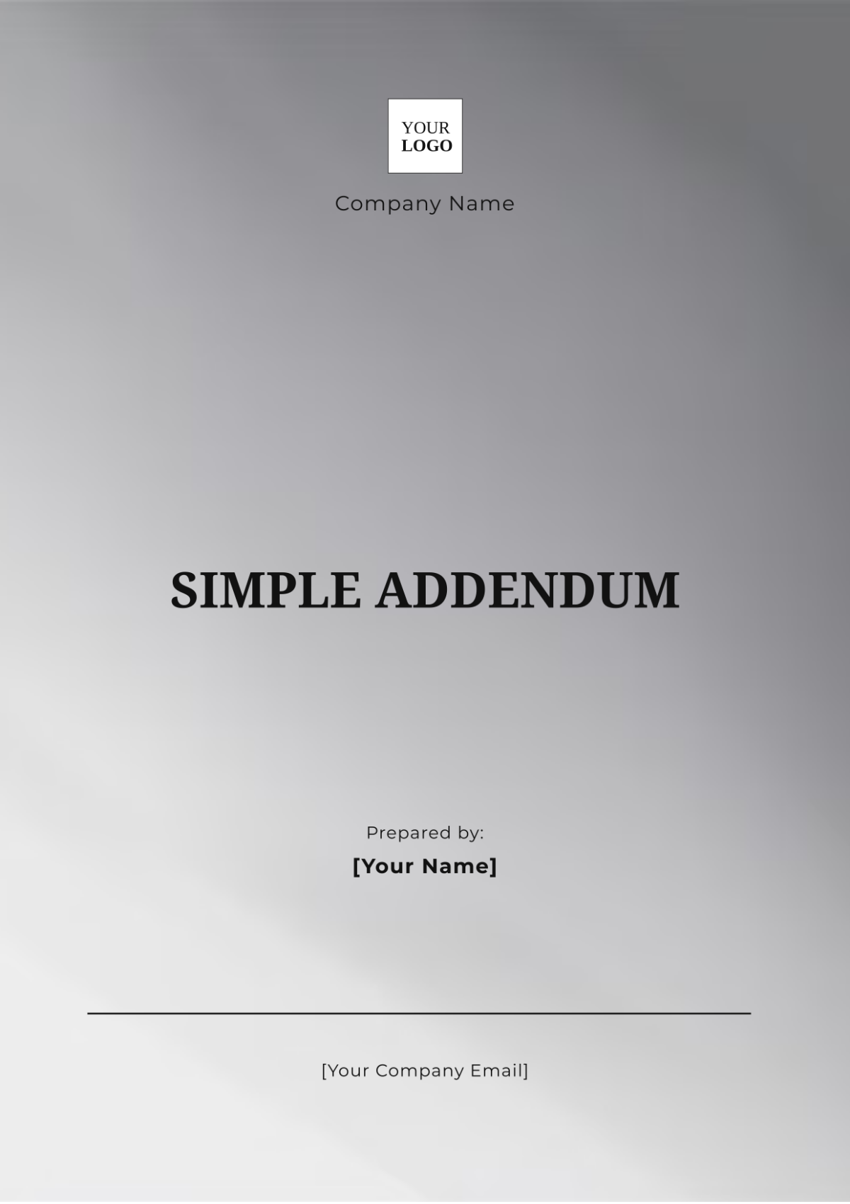 Simple Addendum Template - Edit Online & Download