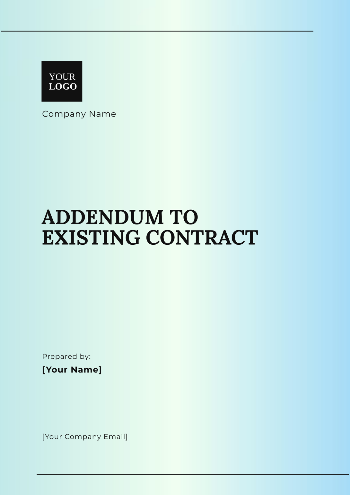 Addendum to Existing Contract Template - Edit Online & Download