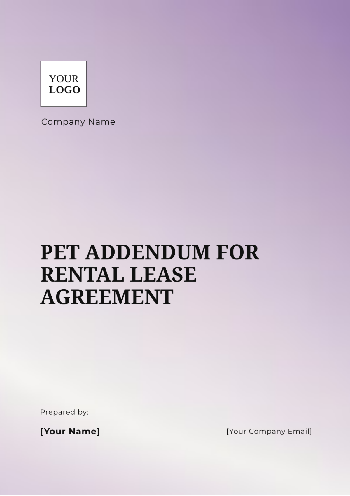 Pet Addendum for Rental Lease Agreement Template - Edit Online & Download