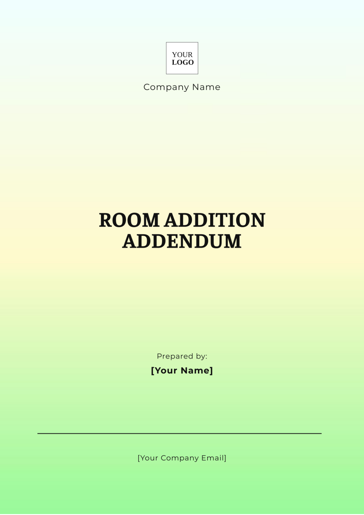 Room Addition Addendum Template - Edit Online & Download