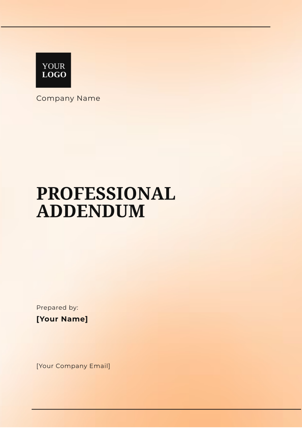 Professional Addendum Template - Edit Online & Download