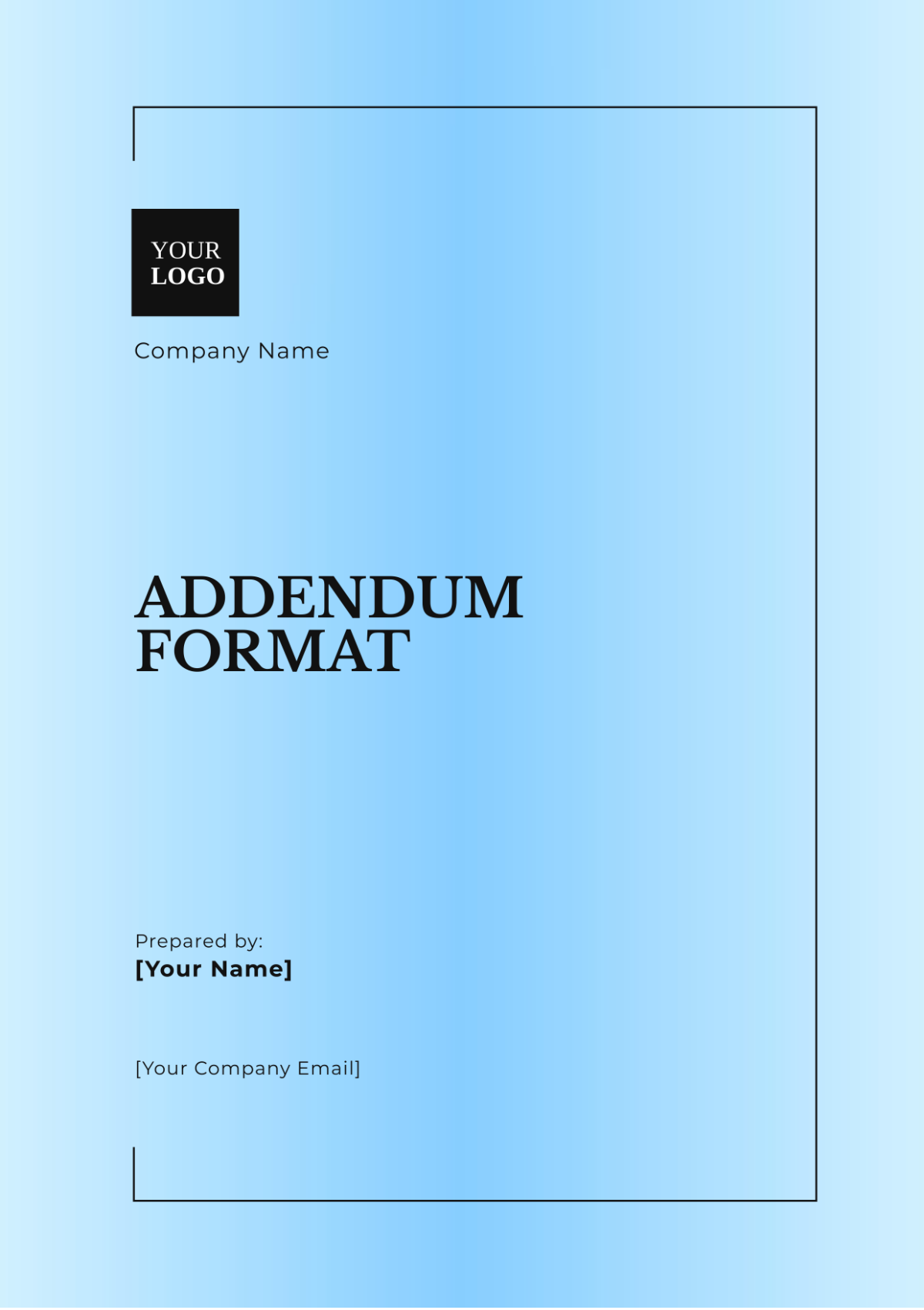 Addendum Format Template - Edit Online & Download