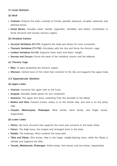 Free Anatomy Study Chapter Outline Template to Edit Online