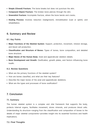 Free Anatomy Study Chapter Outline Template to Edit Online