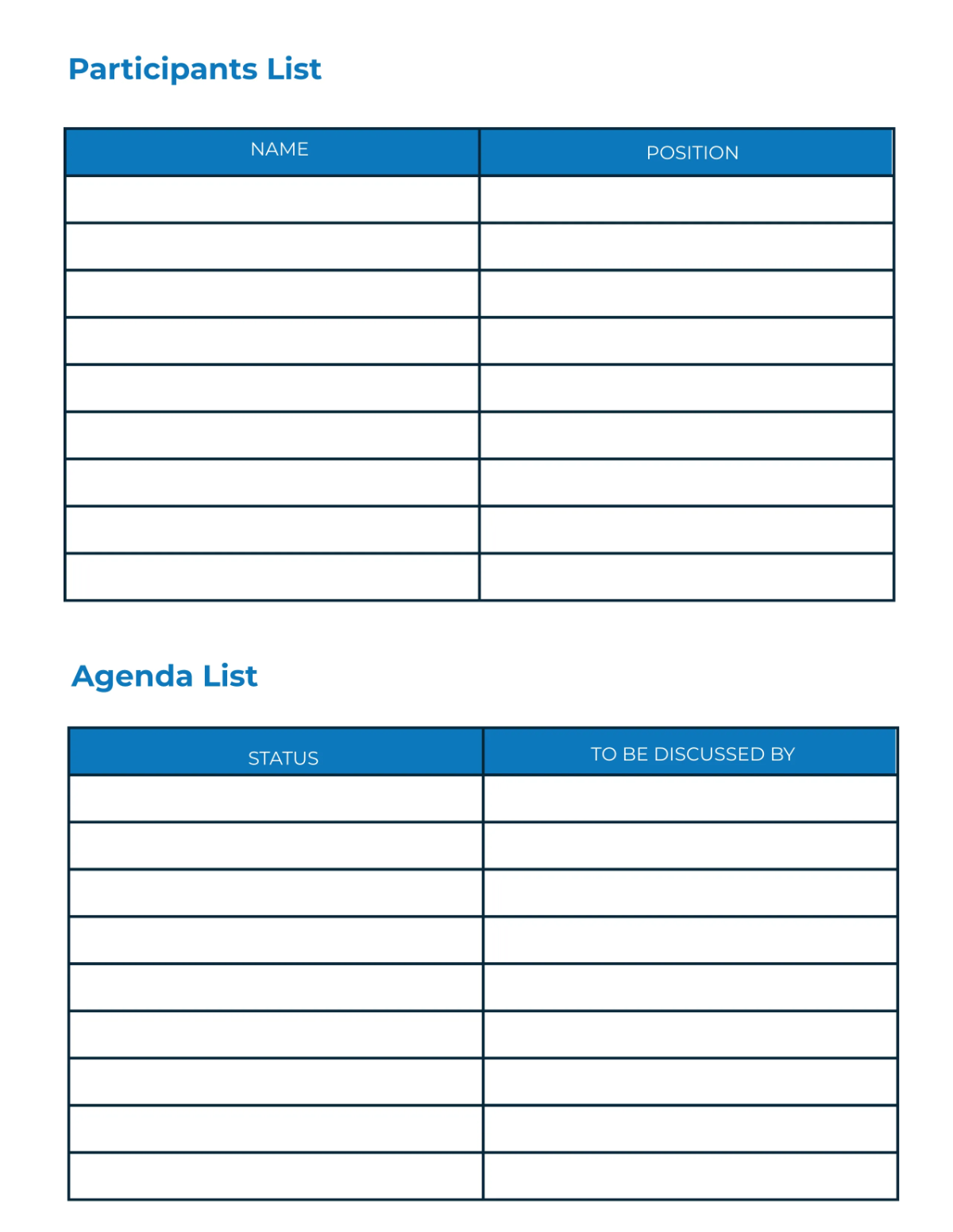 Free School Meeting Planner Template to Edit Online