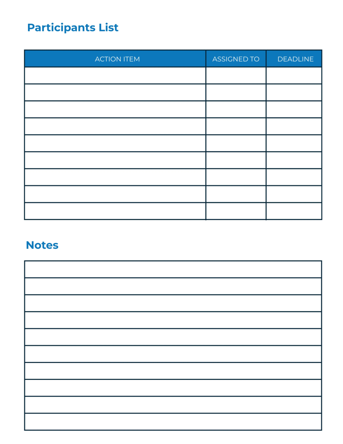 Free School Meeting Planner Template to Edit Online