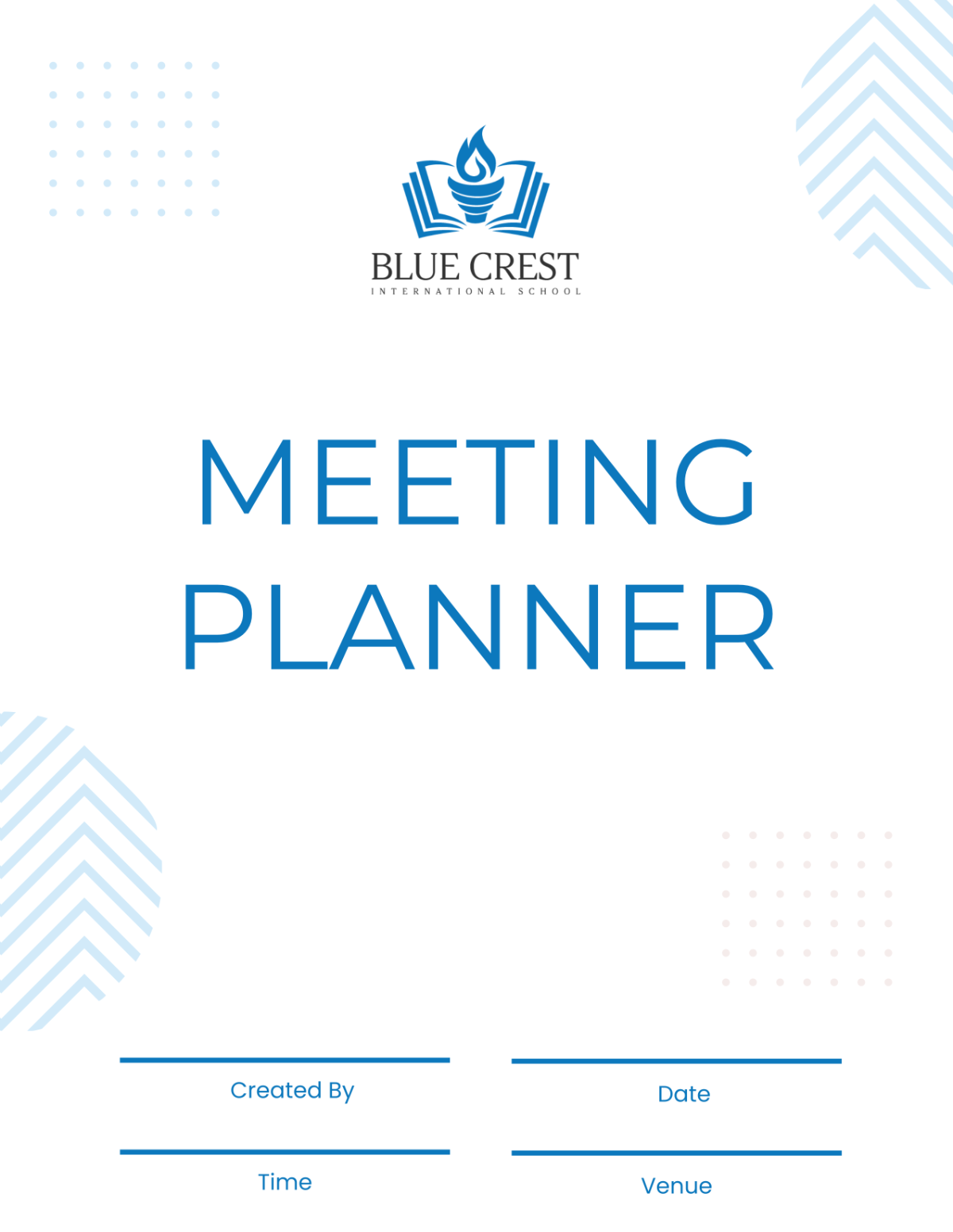 School Meeting Planner Template - Edit Online & Download