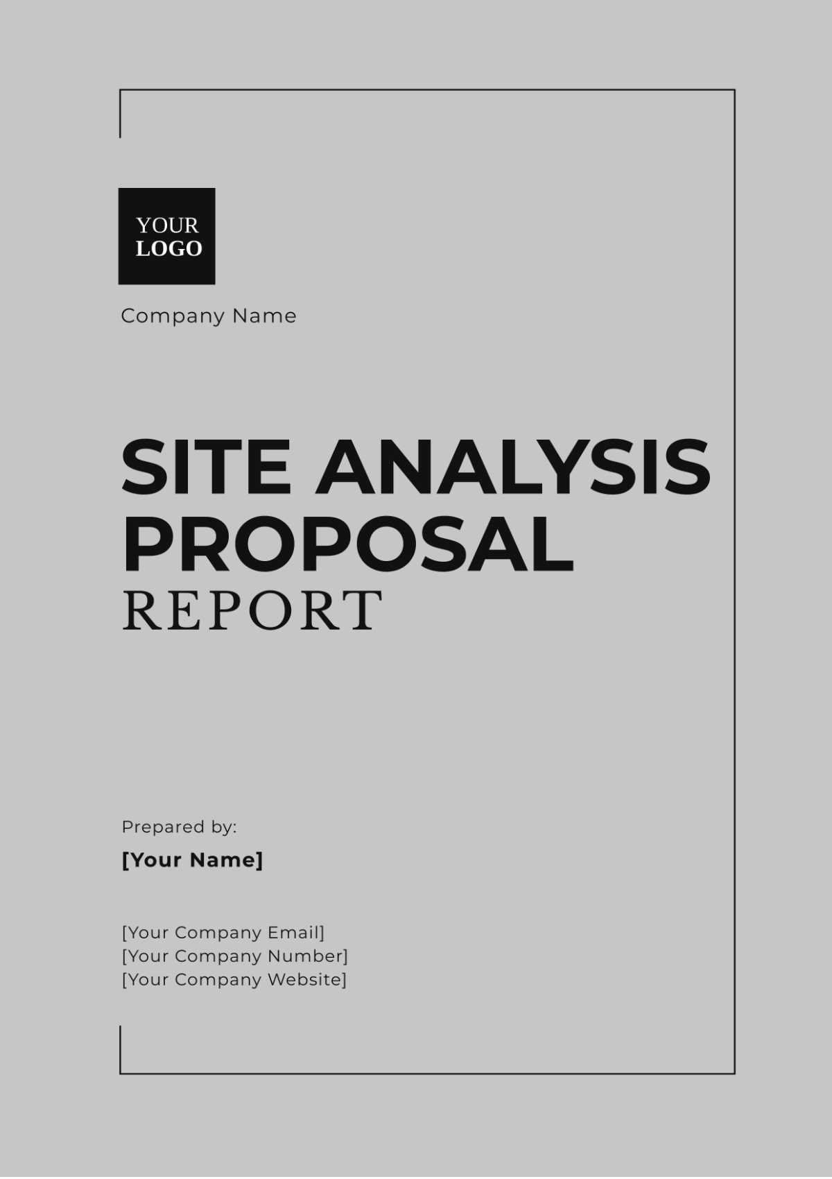 Site Analysis Proposal Report Template - Edit Online & Download