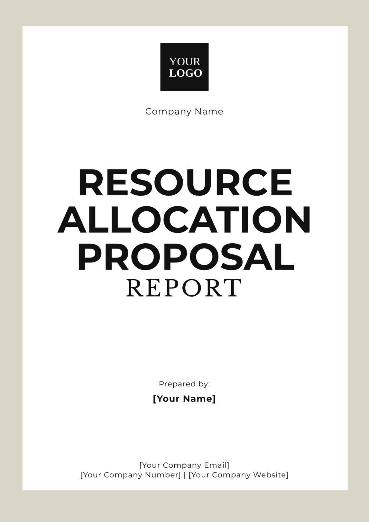 Resource Allocation Proposal Report Template - Edit Online & Download