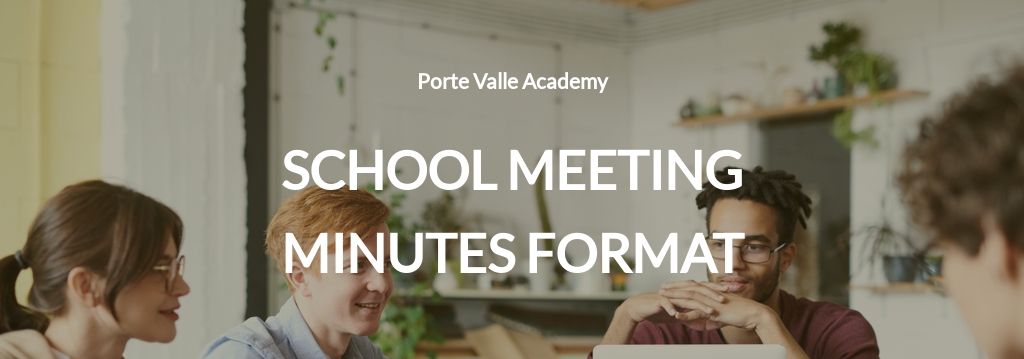 School Meeting Minutes Format Template - Google Docs, Word, Apple Pages