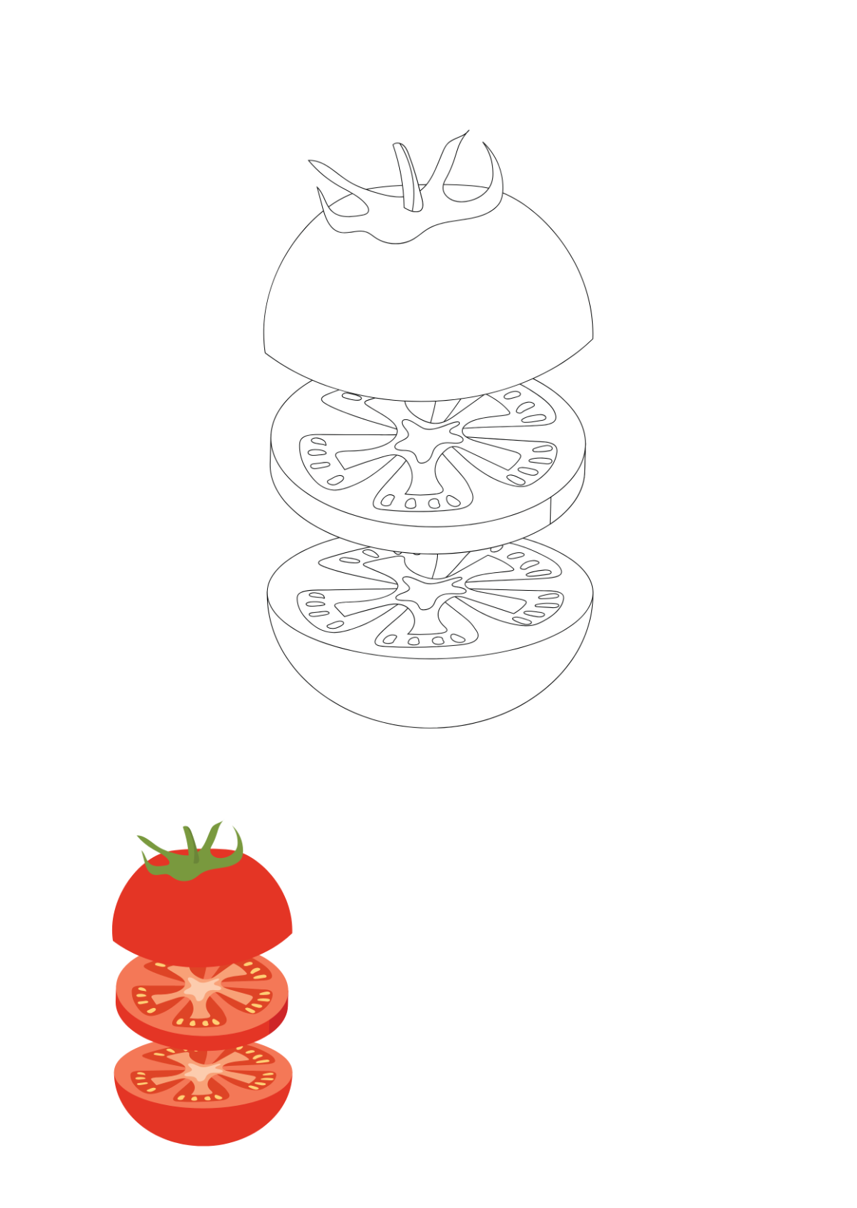 Tomato Coloring Page Template - Edit Online & Download