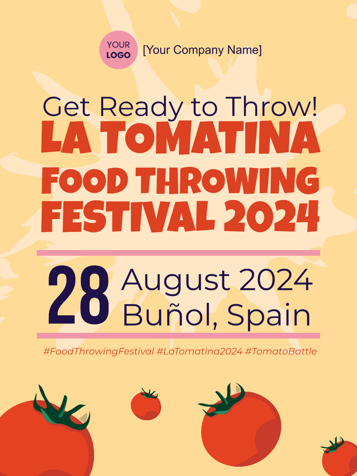 Food Throwing La Tomatina Festival Template - Edit Online & Download