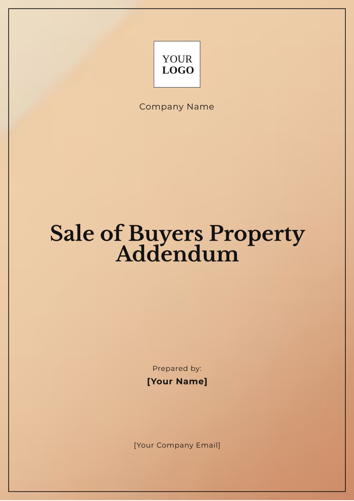 Sale of Buyers Property Addendum Template - Edit Online & Download