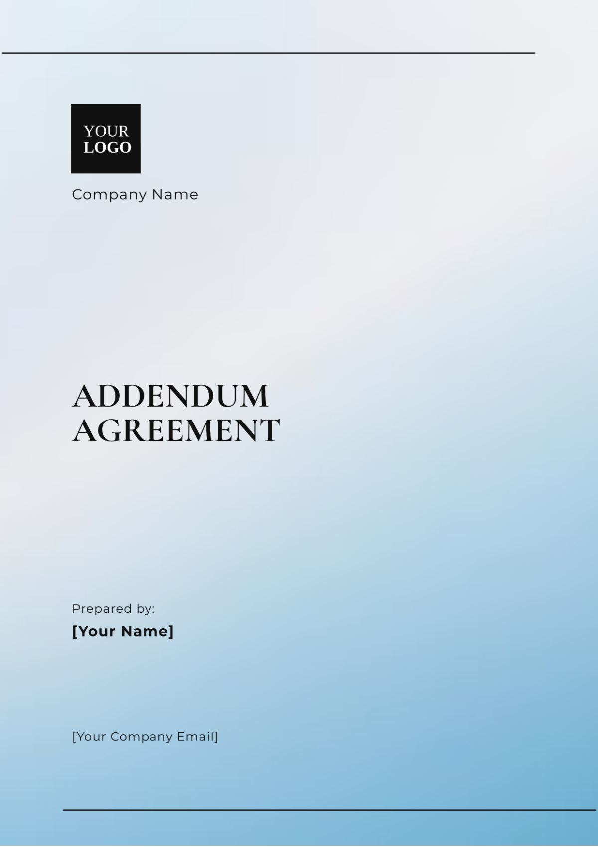 Agreement Addendum Template - Edit Online & Download