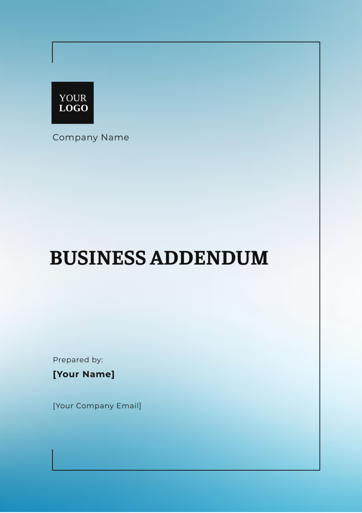 Business Addendum Template - Edit Online & Download