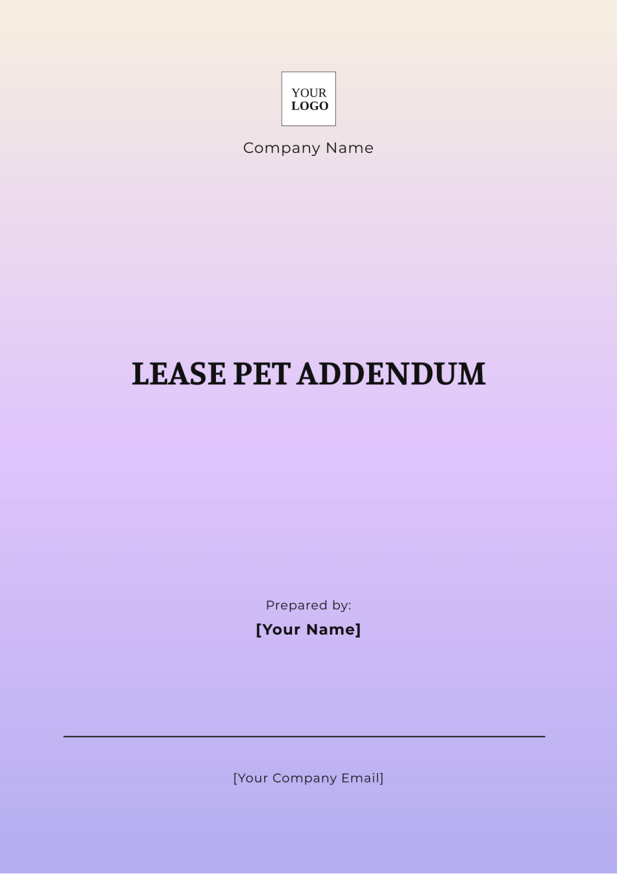 Lease Pet Addendum Template - Edit Online & Download