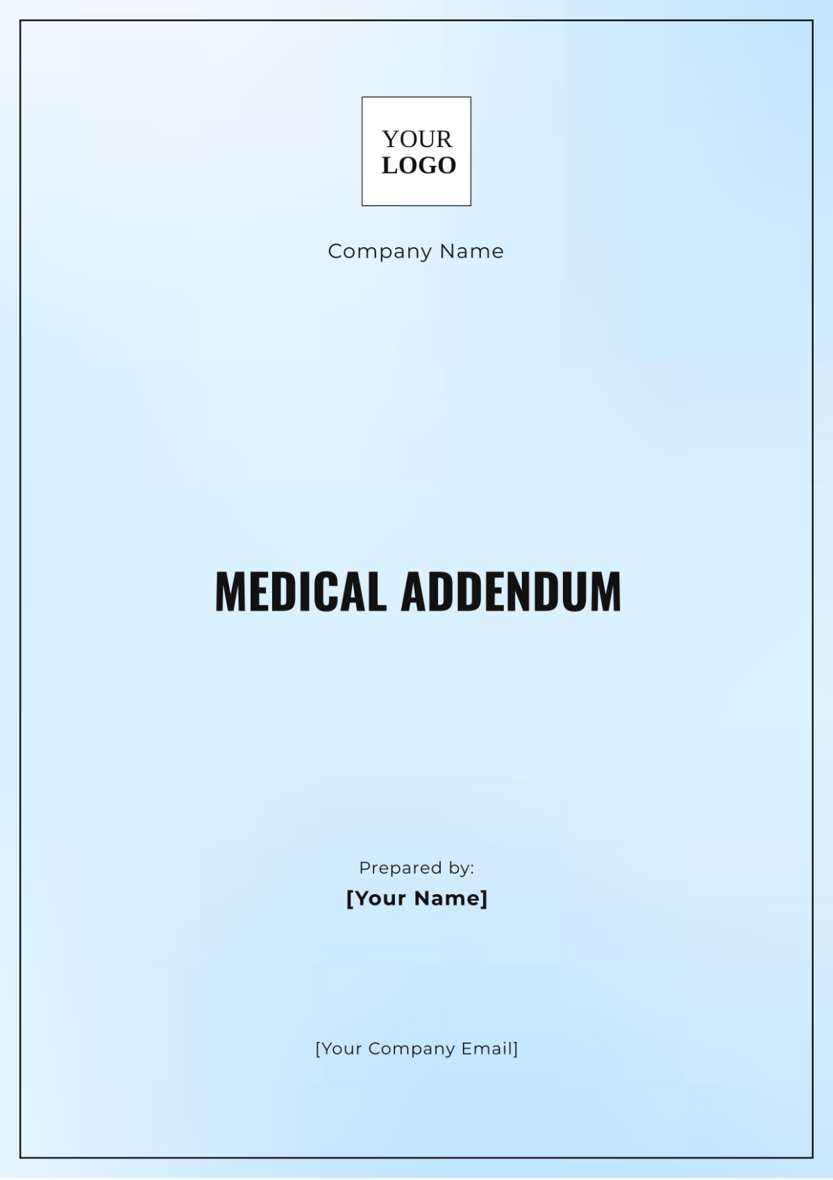 Medical Addendum Template - Edit Online & Download