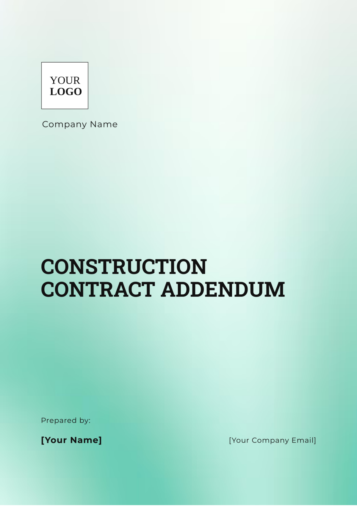 Construction Contract Addendum Template - Edit Online & Download