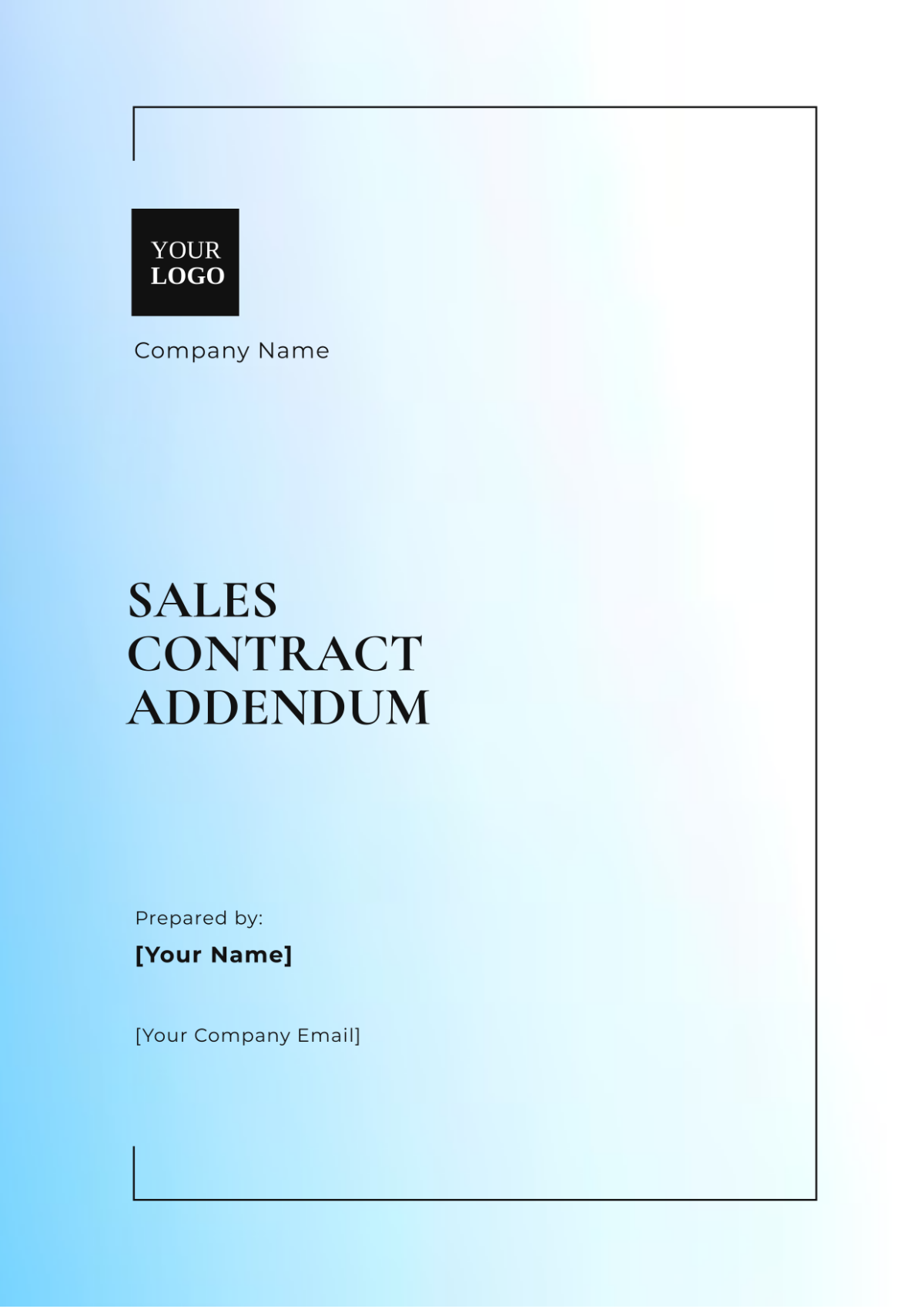 Sales Contract Addendum Template - Edit Online & Download