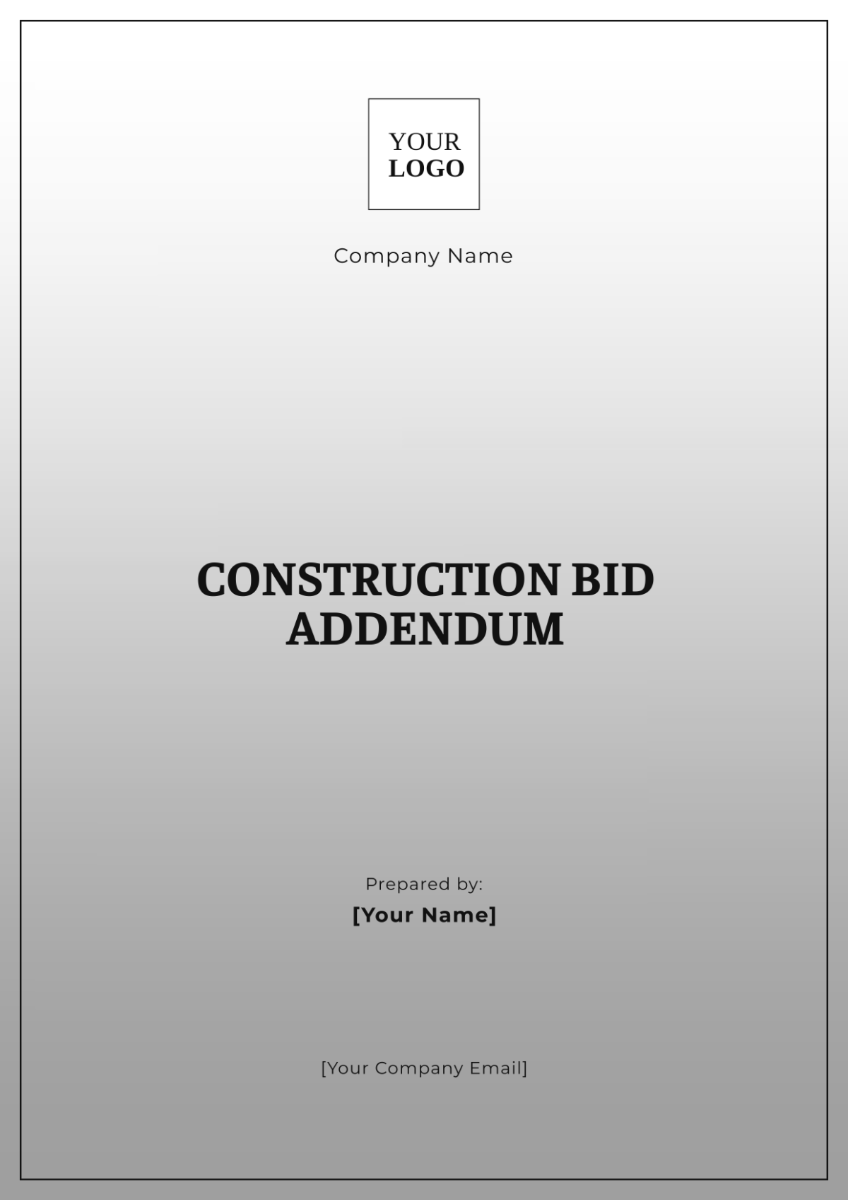 Construction Bid Addendum Template - Edit Online & Download