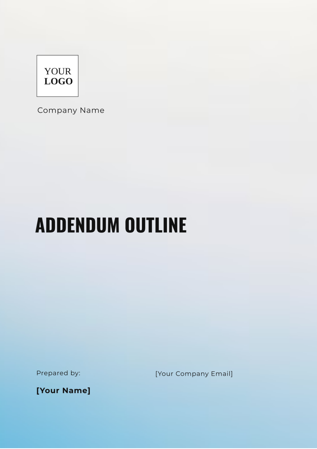 Addendum Outline Template - Edit Online & Download