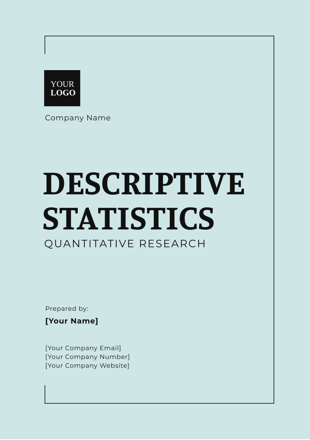 Descriptive Statistics Quantitative Research Template - Edit Online & Download