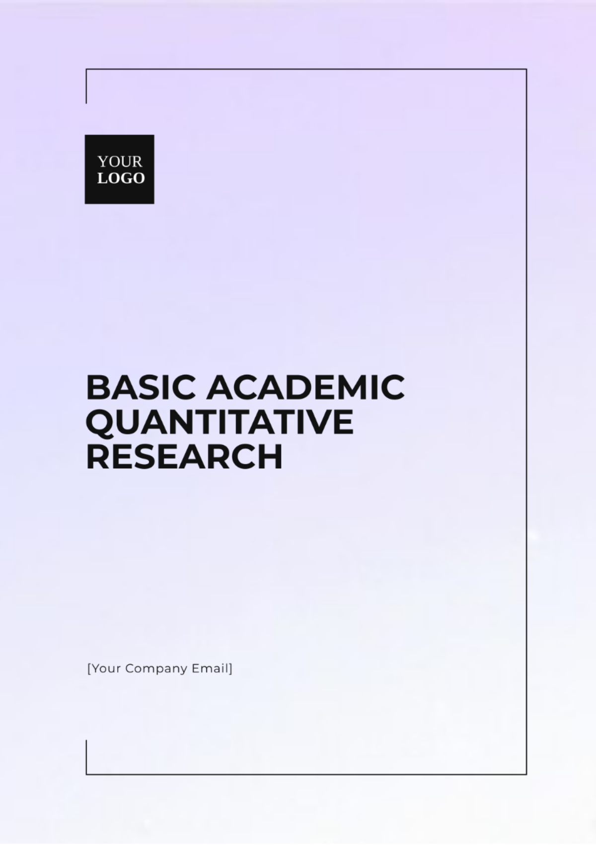 Basic Academic Quantitative Research Template - Edit Online & Download