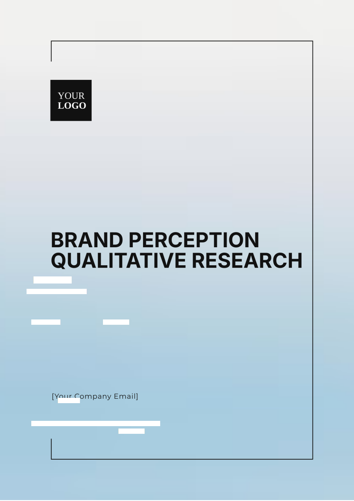 Brand Perception Qualitative Research Template - Edit Online & Download