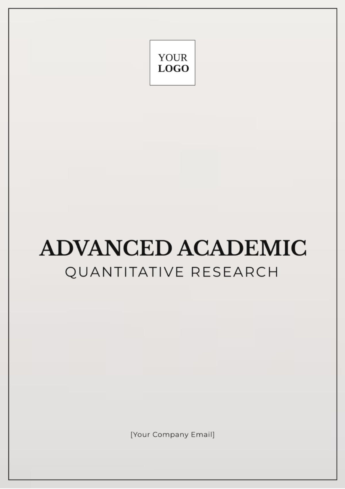 Advanced Academic Quantitative Research Template - Edit Online & Download