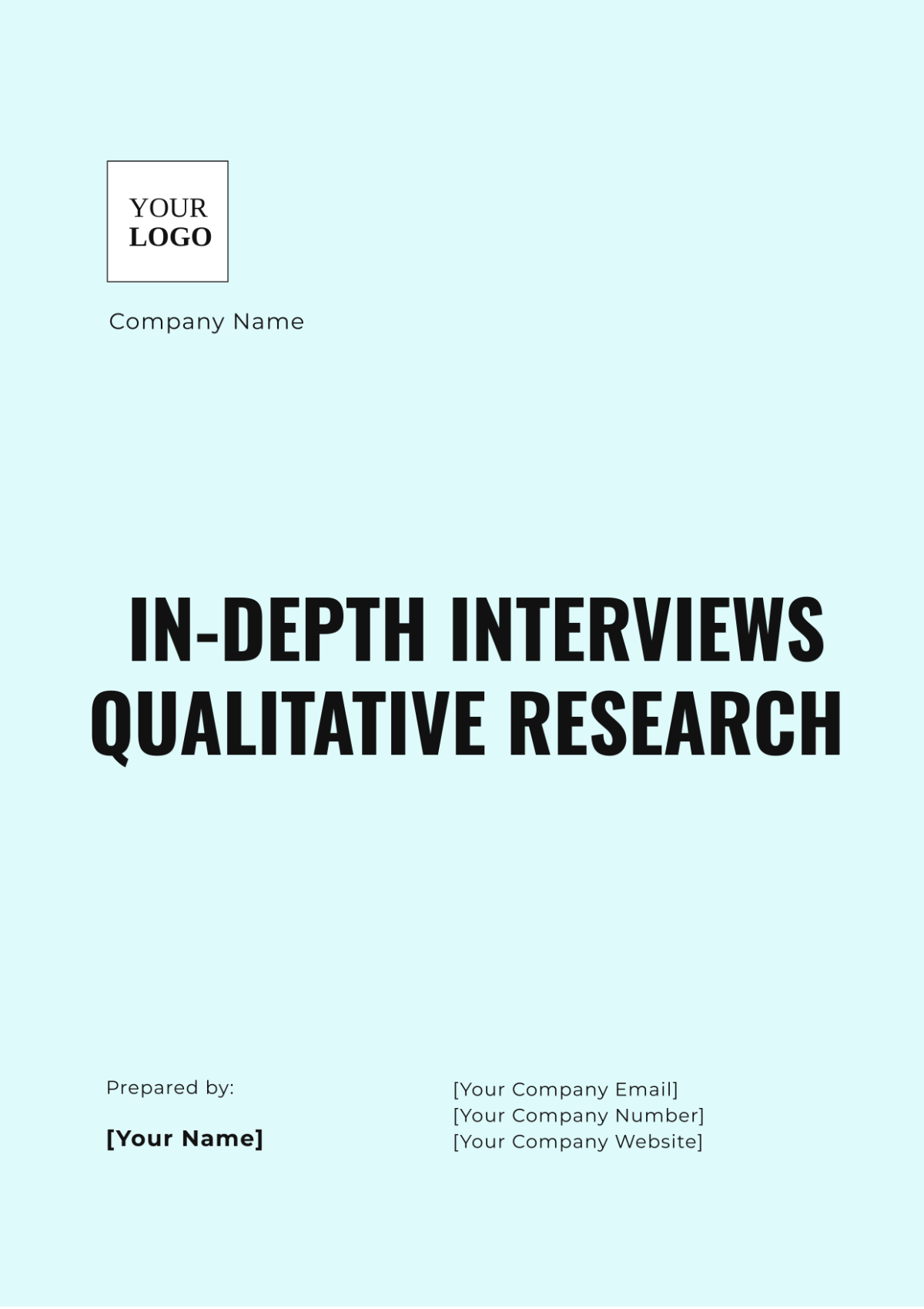 In-Depth Interviews Qualitative Research Template - Edit Online & Download