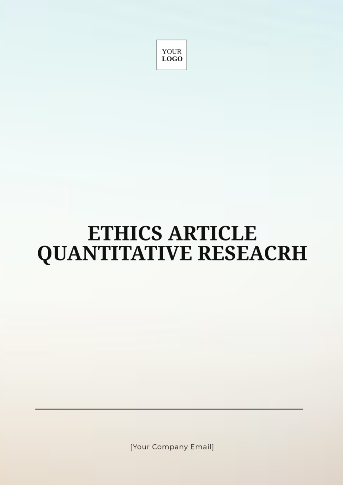 Ethics Article Quantitative Research Template - Edit Online & Download