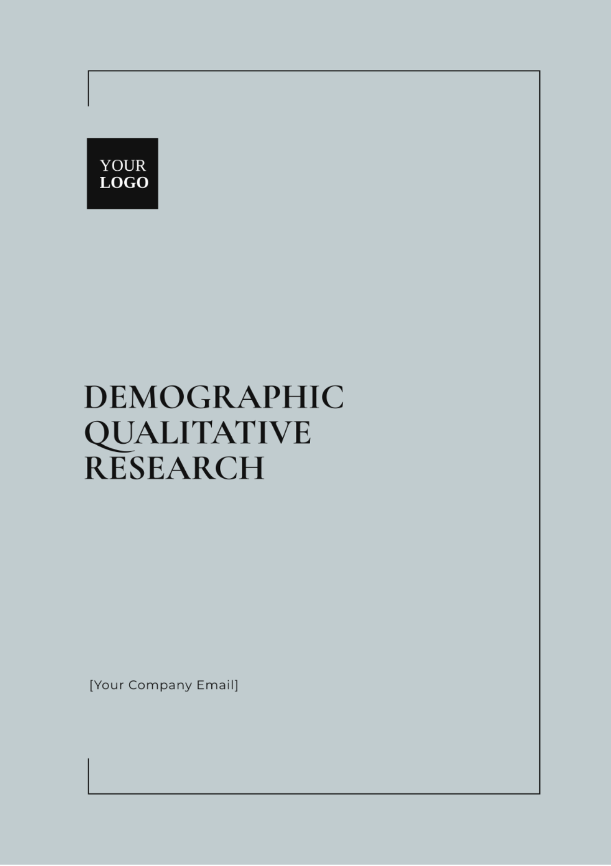 Demographic Quantitative Research Template - Edit Online & Download