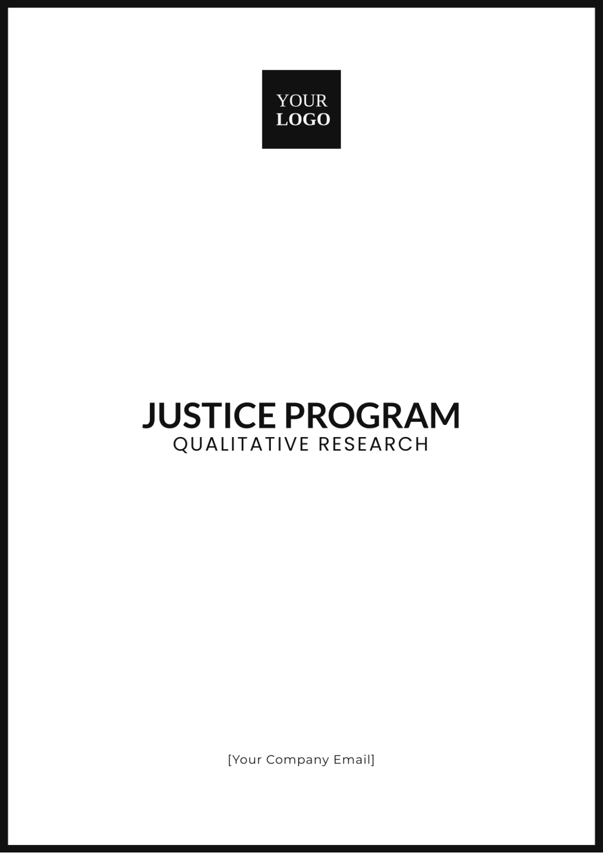 Justice Program Qualitative Research Template - Edit Online & Download