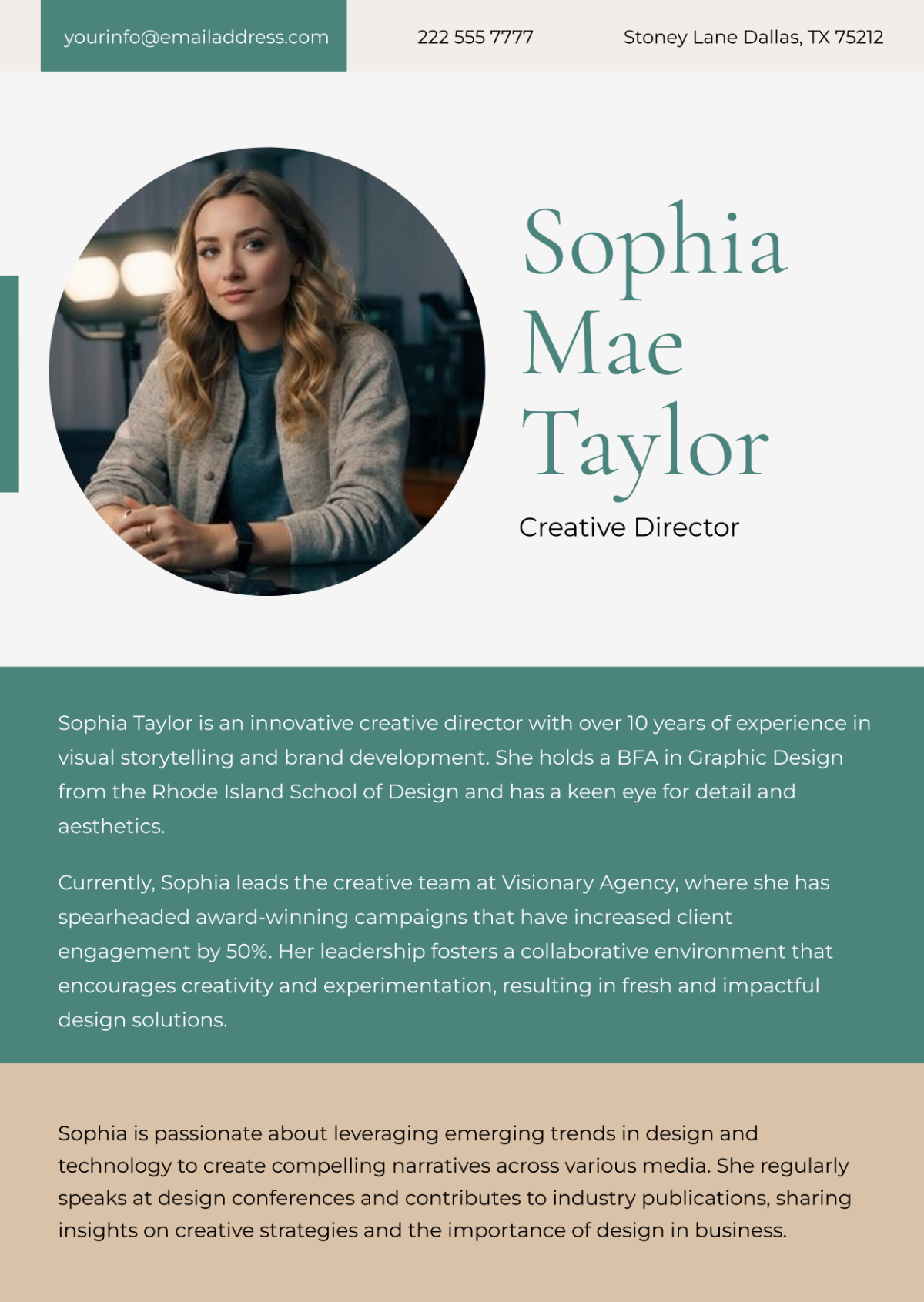 Director Professional Bio Template