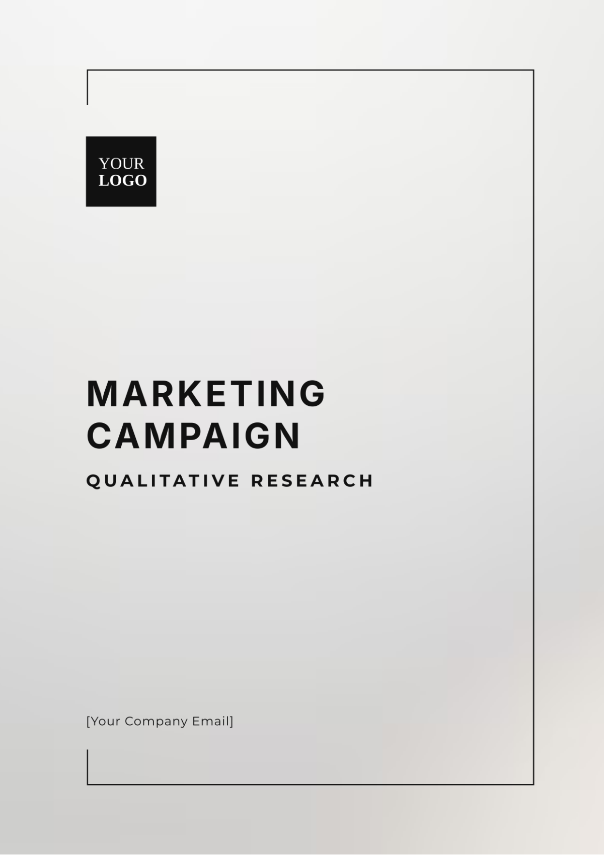 Marketing Campaign Qualitative Research Template - Edit Online & Download