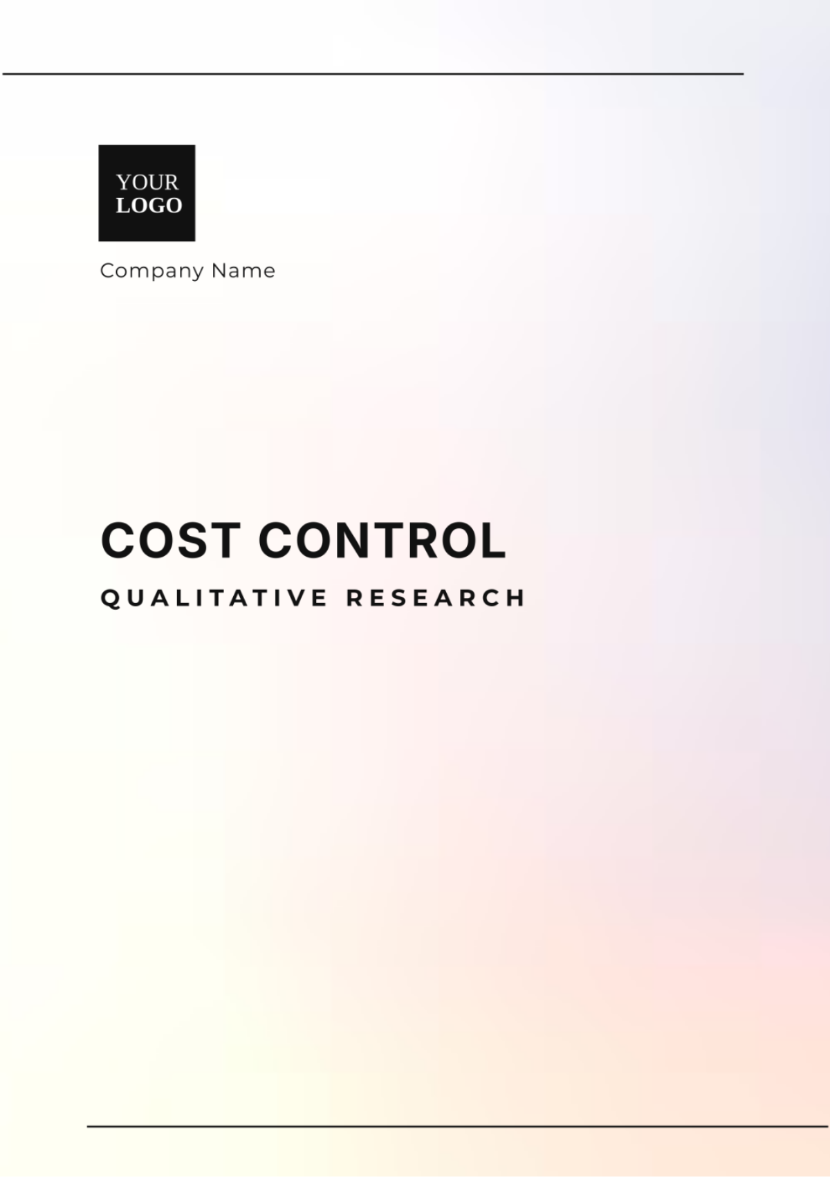 Cost Control Qualitative Research Template - Edit Online & Download