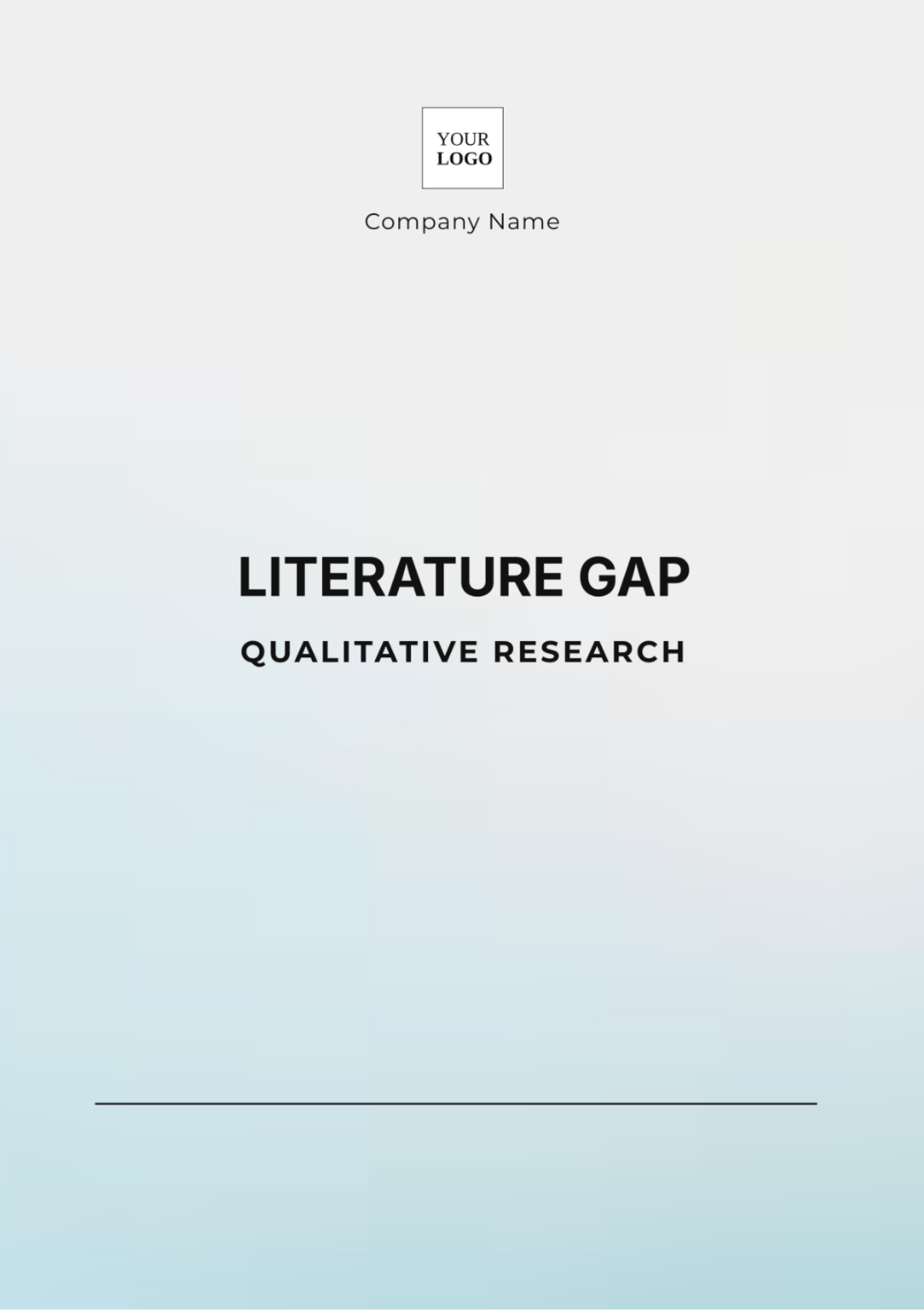 Literature Gap Qualitative Research Template - Edit Online & Download