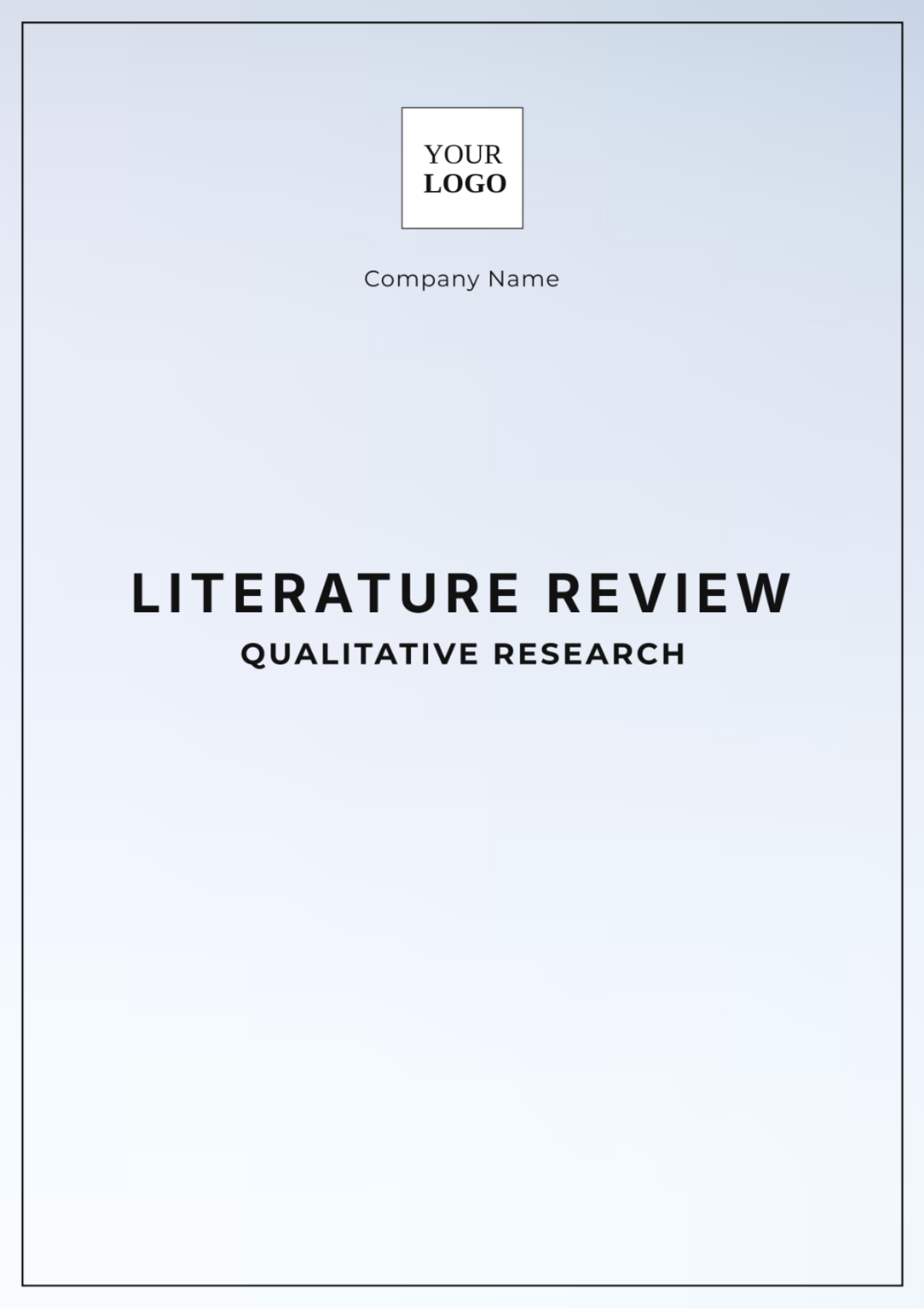 Literature Review Qualitative Research Template - Edit Online & Download