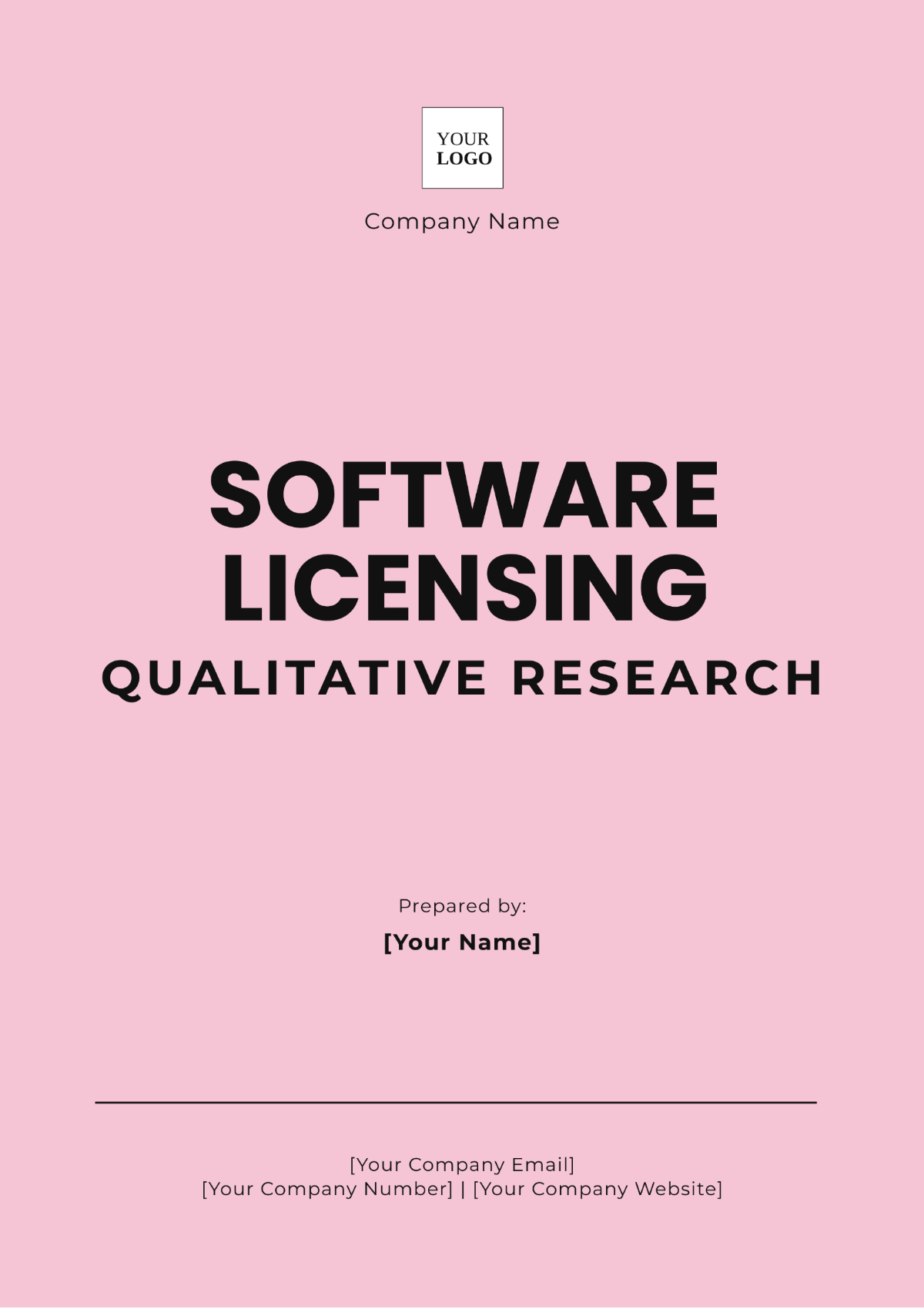 Software Licensing Qualitative Research Template - Edit Online & Download